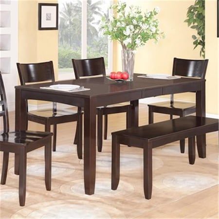 Wooden Imports Furniture Llc Wooden Imports Furniture LY-T-CAP Lynfield Rectangular Dining Table - Cappuccino LYT-CAP-T